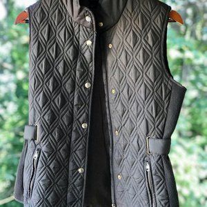 Women's Green Quilted Vest - Size S